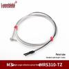 Metal Sheathed Fiber Optic Sensor Amplifier with Right Angle Elbow and Extended Reflective Through-Beam Cable