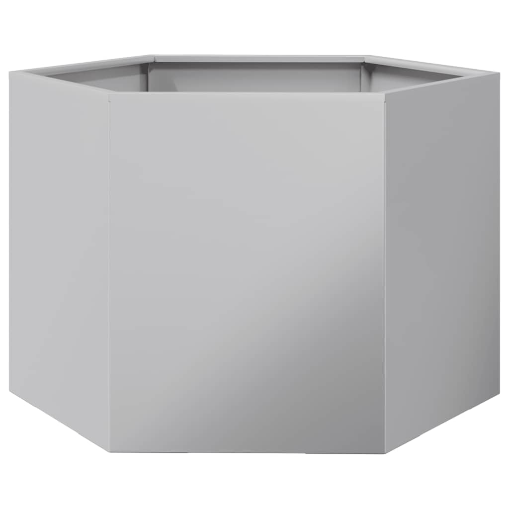 Vidaxl Garden Planter, Hexagonal, 69X60X45 Cm, Galvanized Steel