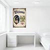 Vintage Witch Riding Crescent Moon Welcome to the High Life Metal Tin Sign Retro Distressed Wall Plaque for Bar Cafe Home Man Ca