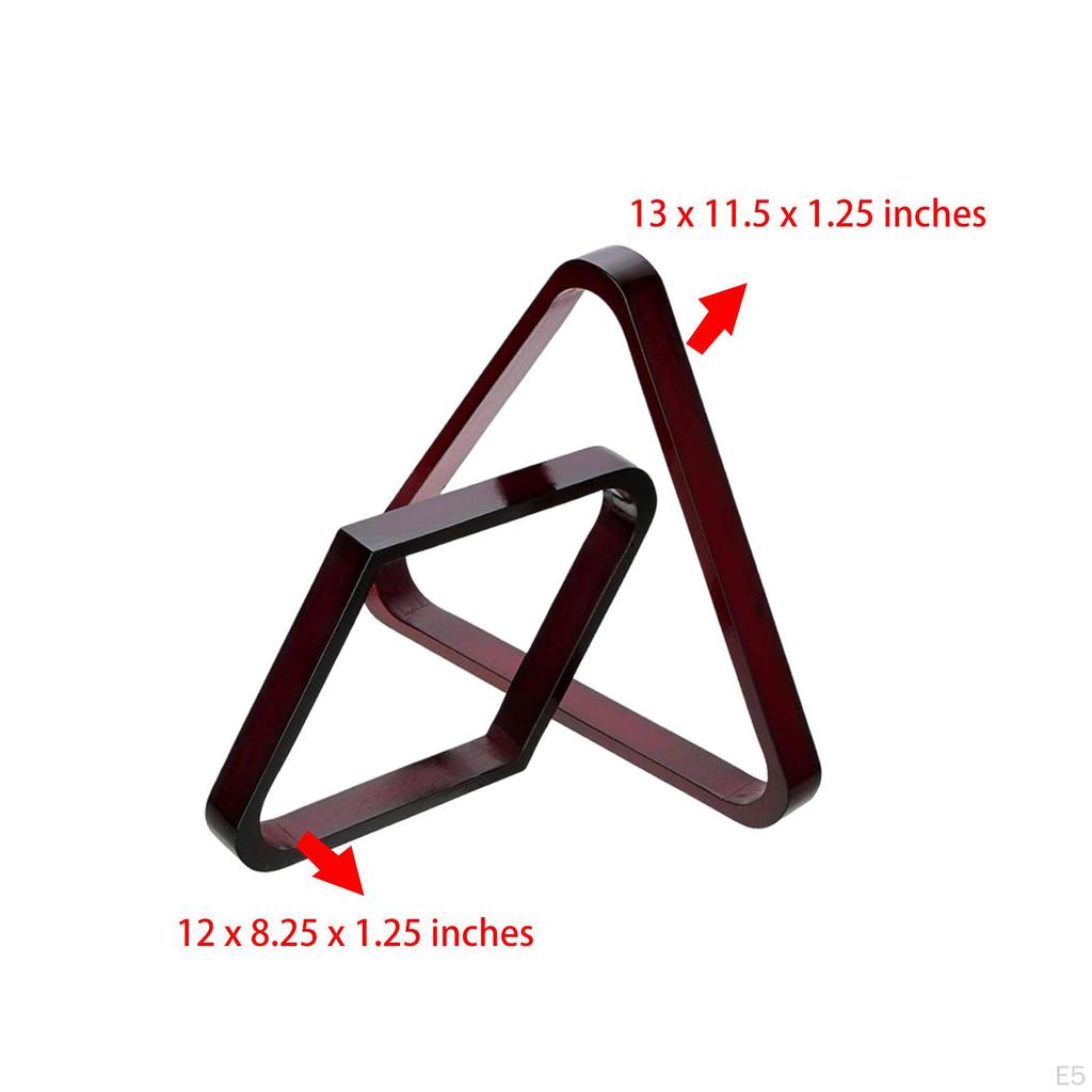 2 Piece Billiard Ball Rack Set Vintage Triangular with Eight Balls Diamond Stand Nine