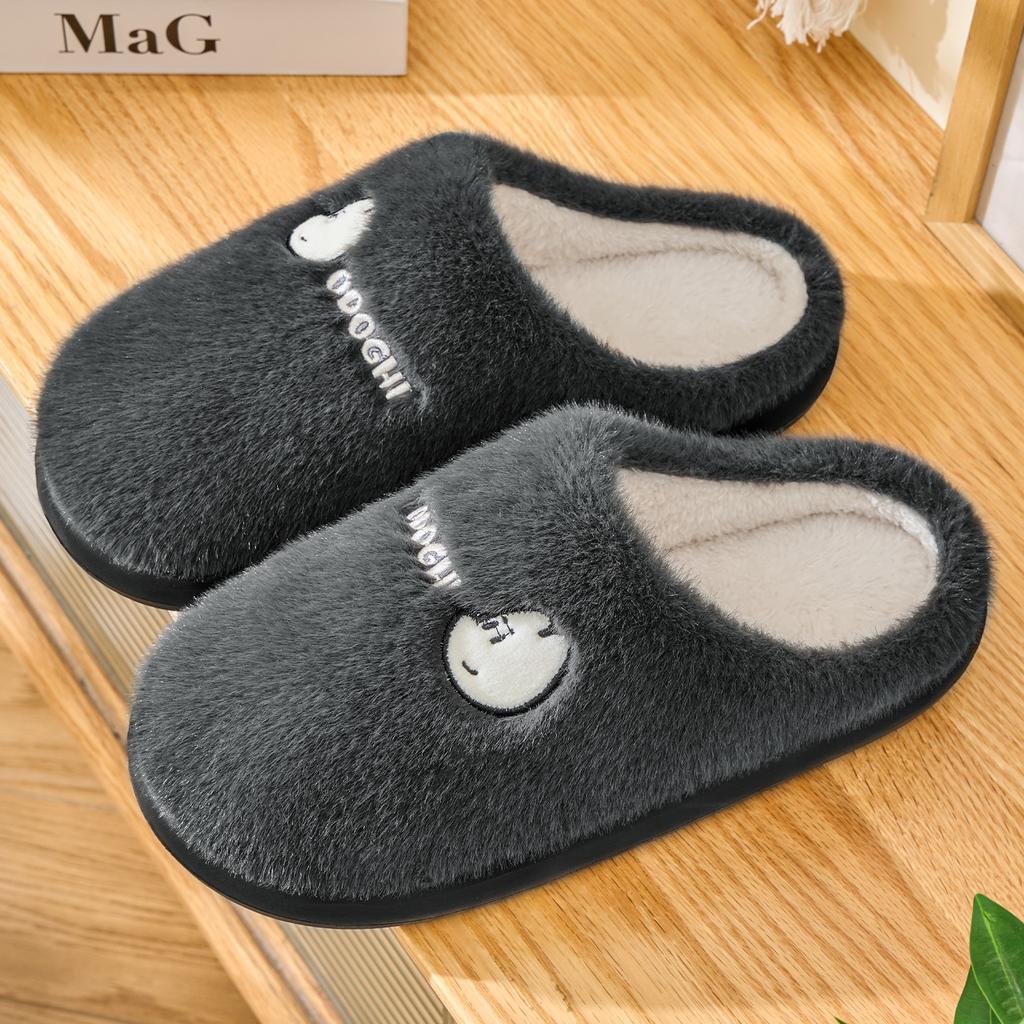 Platform Women Home Slippers Plush Warm Thick Bottom Slides Breathable Soft Non-slip Slippers Indoor Outdoor Men Casual Slippers