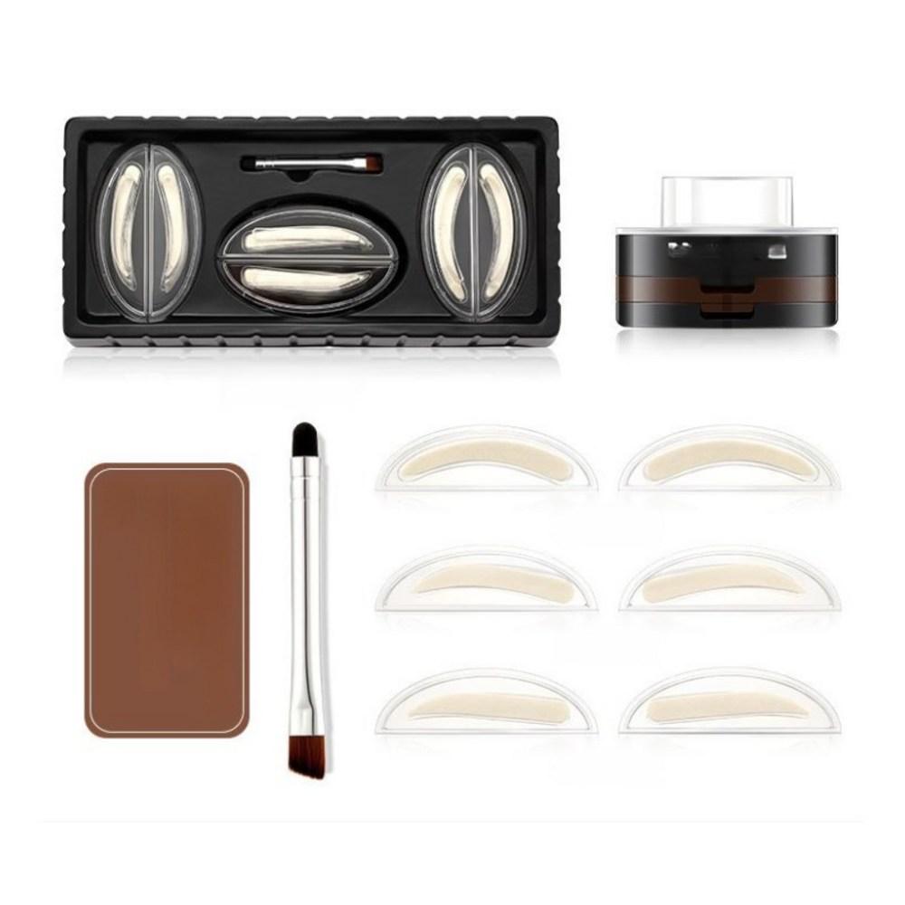 Ultra-convenient Two-Tone Eyebrow Stamp Powder Cushion