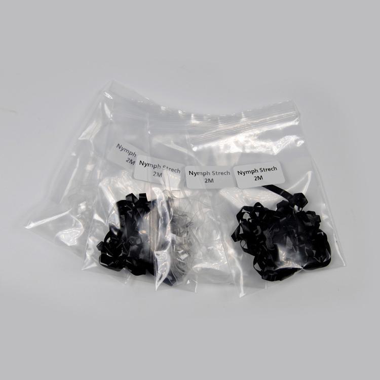 2 Bags X 2meters Clear Black Nymph Stretch Fly Tying Stretching Tape for Scuds Buzzers Worm Making