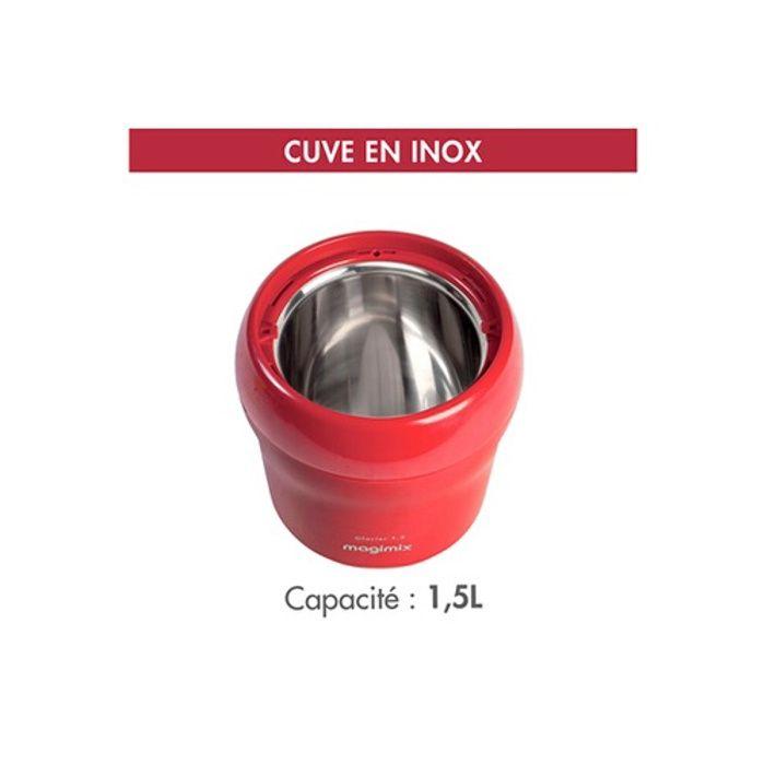 Sorbetiere magimix le glacier 11669 1.5 l rouge