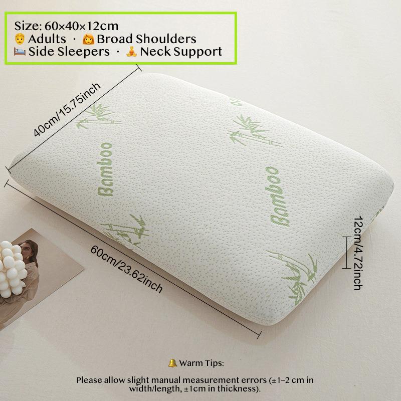 Bamboo Fiber Memory Pillow Slow Rebound Travel Pillow Protecting The Cervical Spine Neck Pillows for Sleeping Pillow for Bedroom