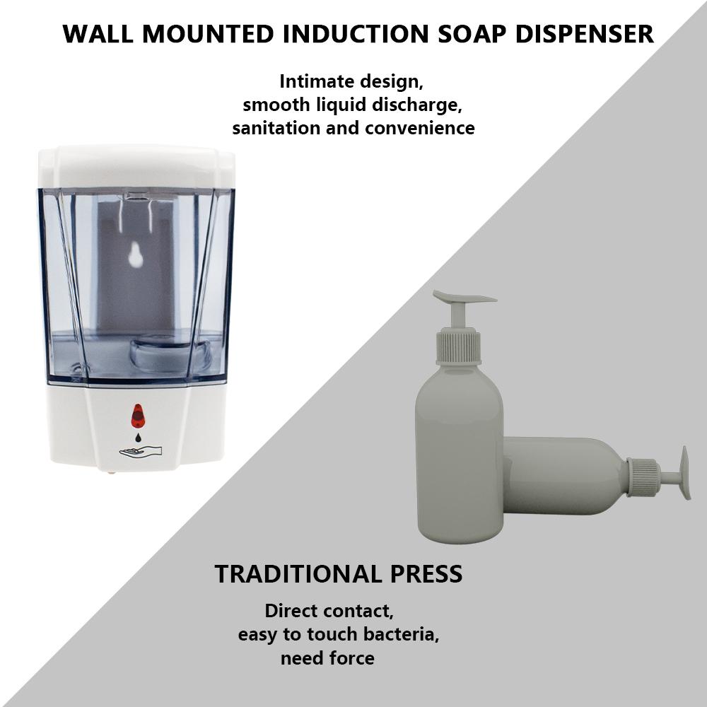 Automatic Induction Soap Dispenser Washing Mobile Phone Disinfection Without Contact Electric Foam Soap Feeder Wall-mounted 700m