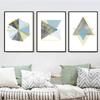 WCIC New Modern Minimalist Decorative Painting Triangular Combination Chart Art Cloth Home Background Wall Decoration Hanging Painting
