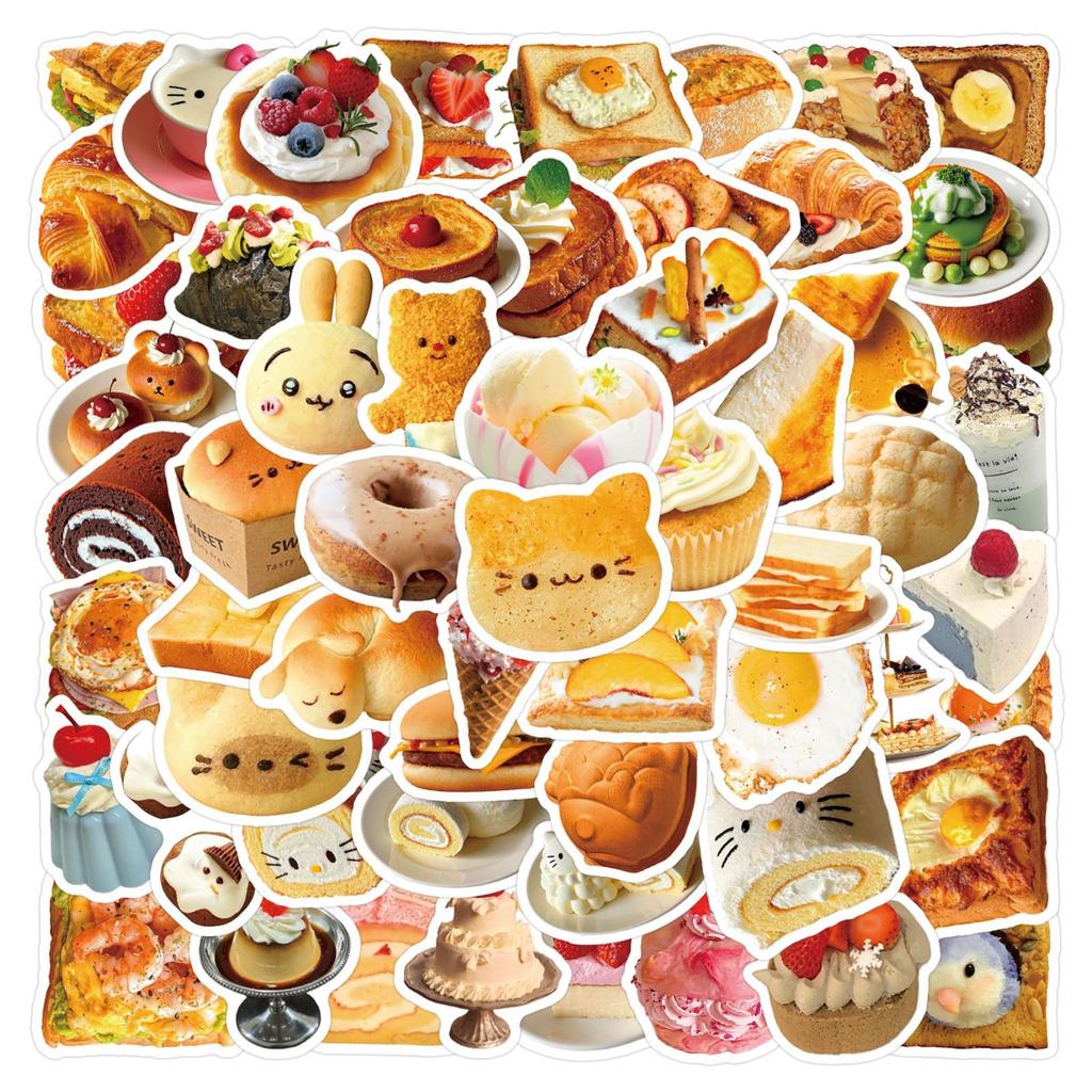 105 Niedliche Realistische Dessert Graffiti Aufkleber Dekorieren Kühlschrank Skateboard Wasserbecher DIY Persönlichkeitsaufkleber