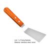 Wooden Handle Frying Spatula Non-stick Cookware Heavy Duty Portable Stainless Steel Slotted Spatula Kitchen Gadget