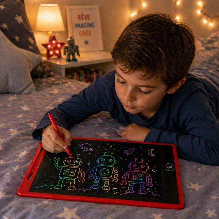 Tablette Graphique LCD - SHOP-STORY - 12 pouces - Écran effaçable instantanément - Affichage multicolore - Portable léger