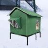 Maison pour Chat d'Extérieur Animal de Compagnie Portable Fournitures Chenil Abri Imperméable avec Surélevé