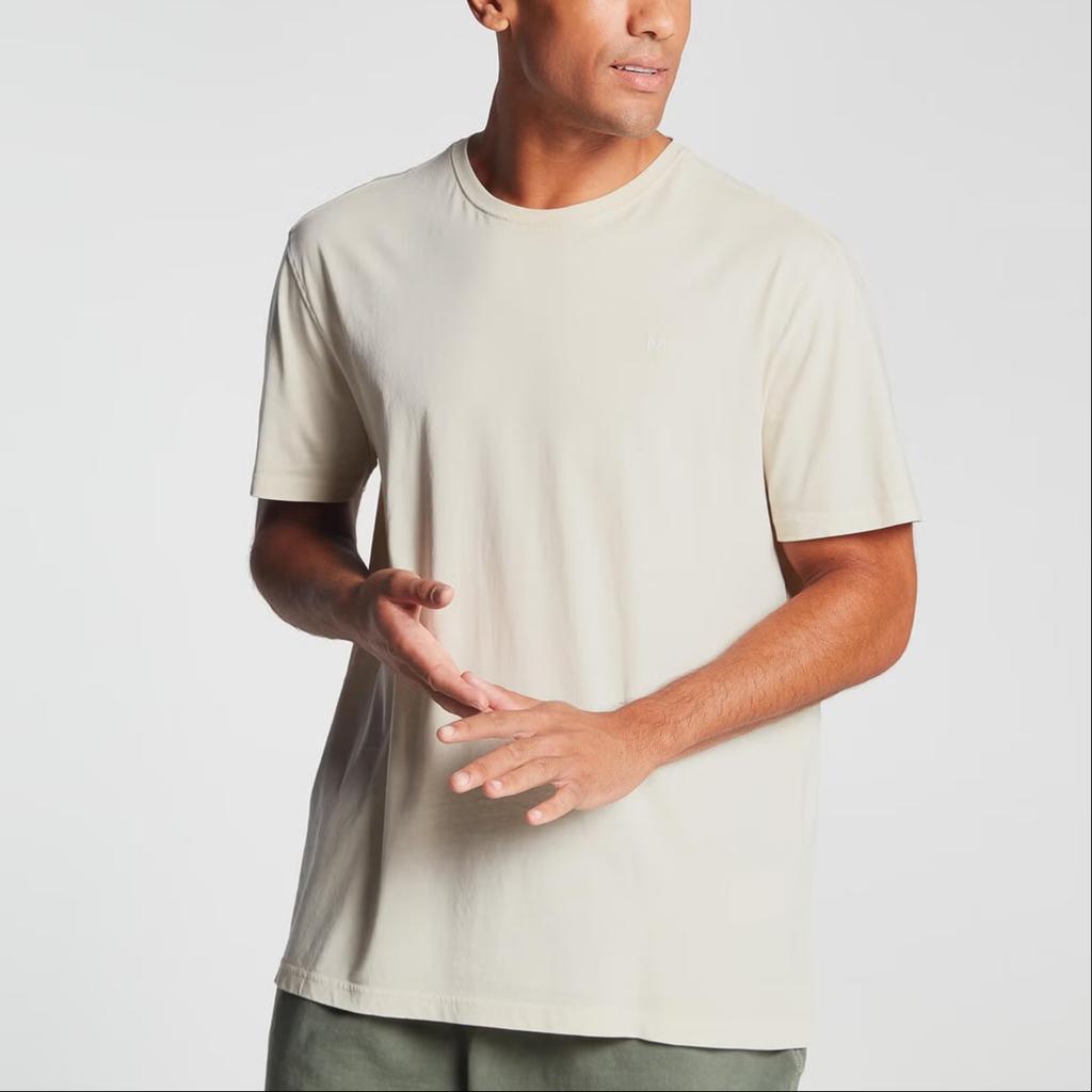 Adidas T Shirts Men's Beige Crew Neck Moderate Straight Fit HS9063