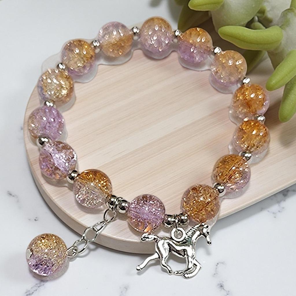 Butterfly Love Flower 10mm Handmade Beaded Bracelet - Original, Personalized, Exquisite Jewelry Gift for Friends and Newcomers