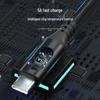 5A Dual Type-C PD100W Fast Charging Cable with Digital Display for iPhone 15 and Huawei Laptops