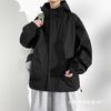 Oversized Hooded Windproof Waterproof Jacket Men Loose Fit Streetwear Fall Outdoor Casual Wear