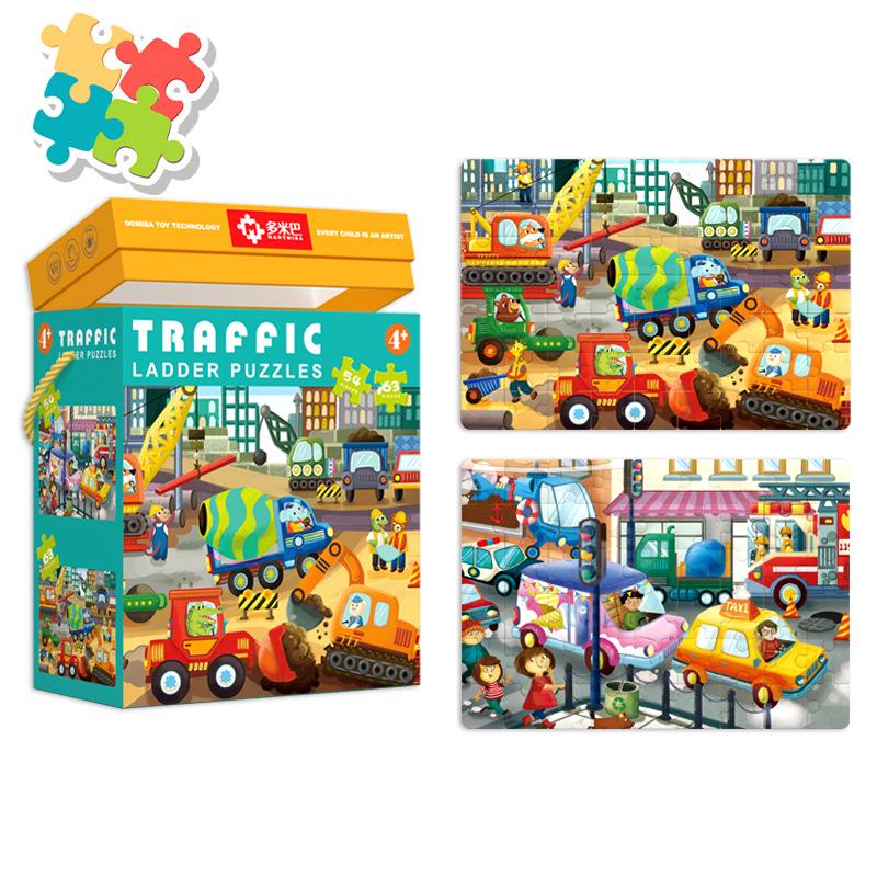 

Domiba Kids Educational Puzzle for Ages 3-8: Early Learning Paper Puzzle Set