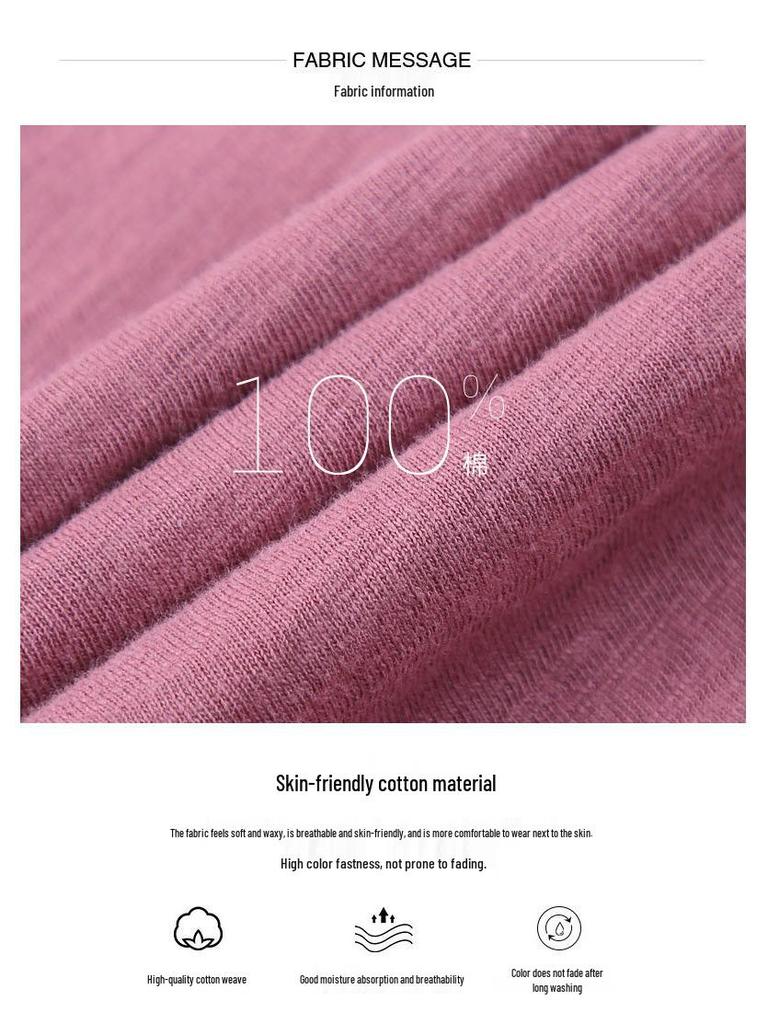 2025 Women's Loose Long Sleeve Bamboo Cotton T-Shirt - Plus Size Versatile Undershirt Top