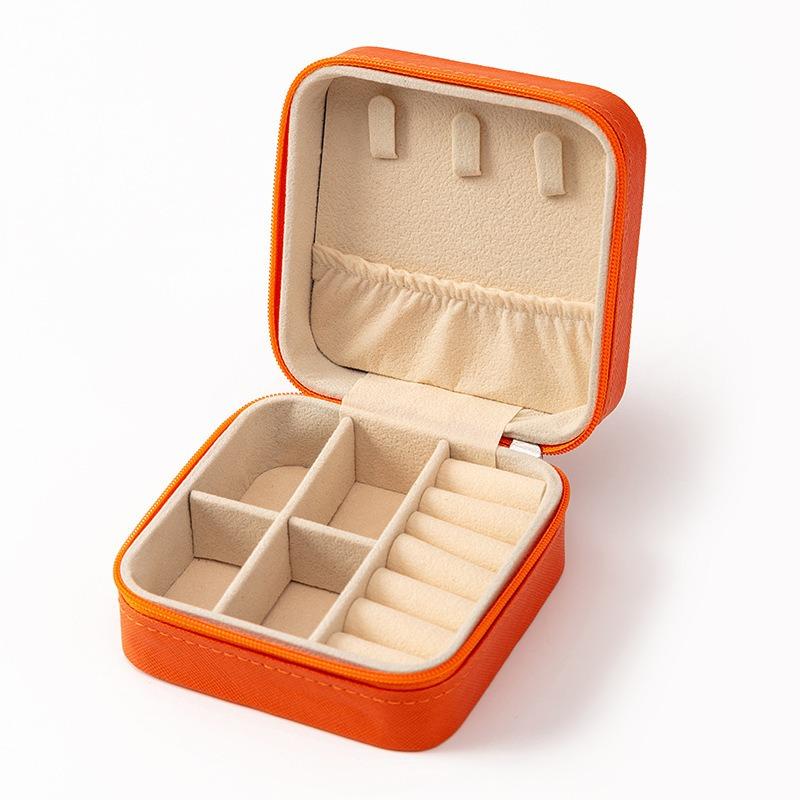 Jewelry storage box High-grade anti-oxidation stud earrings, necklace, jewelry ring grid desktop large-capacity display box