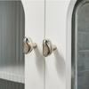 Kitchen Cupboard Handle Middle Ancient Pebble Style Creative Brass Cabinet Pull for Wardrobe Drawer Home Furniture Upgrade