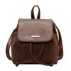 Women's Casual Solid PU Backpacks Soft Flap Pocket Interior Zipper High Quality