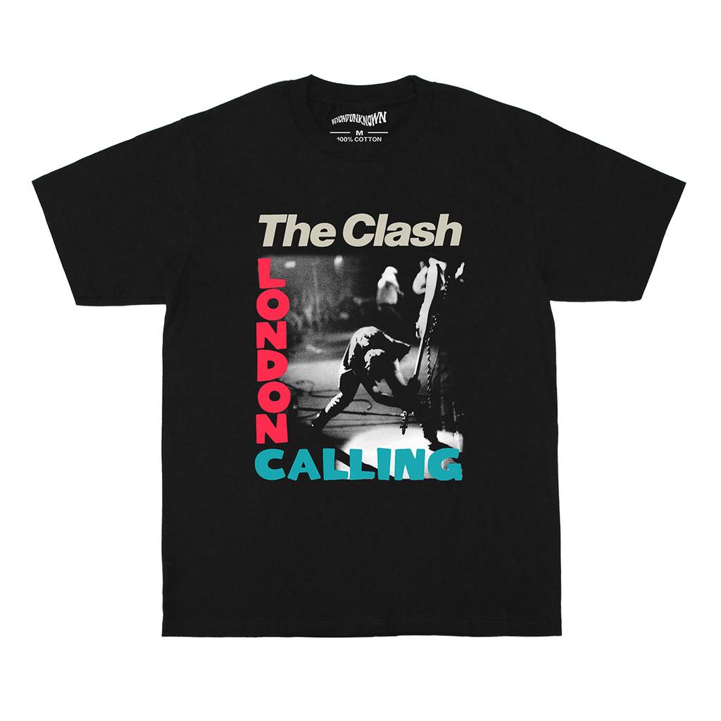 The Clash TShirt London Calling Punk New Wave Sex Pistols Ramones The Damned Mens Tops Clothing Short Sleeve Shirt For Man