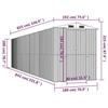 3147479 vidaXL Garden Shed Light Brown 192x855x223 Cm Galvanized Steel