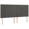 Vidaxl Bed Headboards, 4 Pcs, Dark Gray, 80X5X78/88 Cm, Velvet