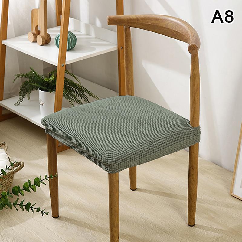 

Stretch Chair Seat Covers Chairs Removable Washable Anti-Dust Upholstered Dining Room Seats Protector Cushion Slipcovers A8