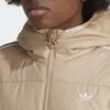 Adidas Originals Solid Color Slim Fit Hooded Jacket Women Jacket Beige HK5252