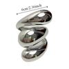 Exaggerated Geometric Smooth Bracelet Irregular Metal Heavy Cuff Bangle  Jewelry Gift
