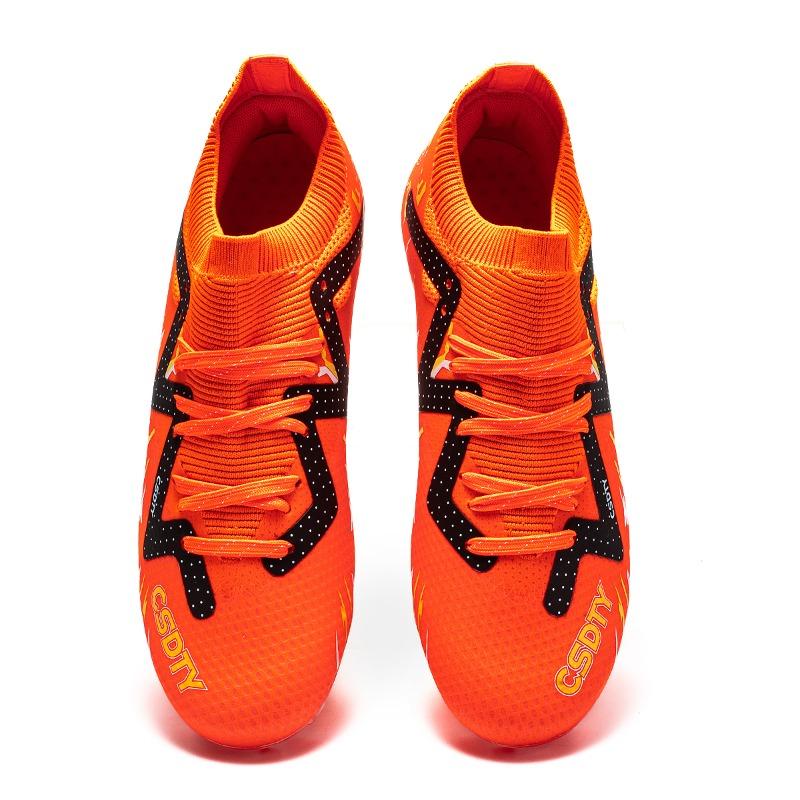 33-45Kids Chuteiras de Futebol Borracha Sola Macia Ponta Curta Couro Artificial Gramado Juvenil Crianças Futebol Sapatos Masculinos Esportes Tamanho Grande Futebol Sapatos