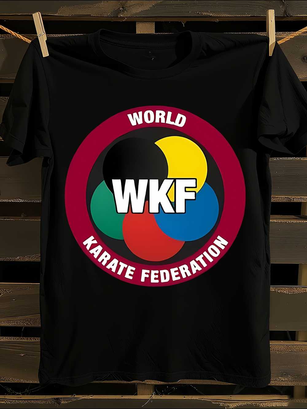 

WKF Logo Karate T-Shirt Mens Tshirt Womens Tshirts with Letters Print Short Sleeves T-Shirt Casual Street Tee Shirt Top XXXXL