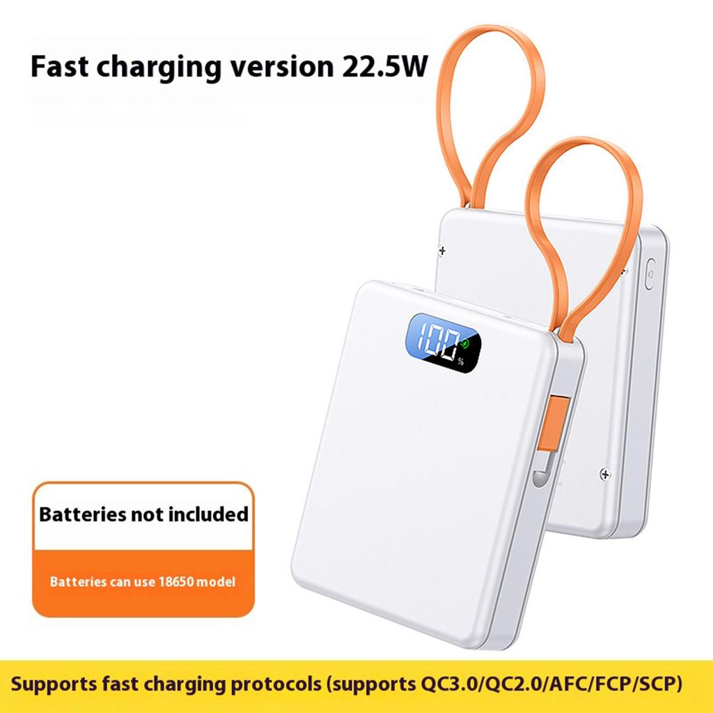 Color DIY Battery Box 4x18650 Batteries Removable Holder Case with Display Screen Solderless for Fast Charging