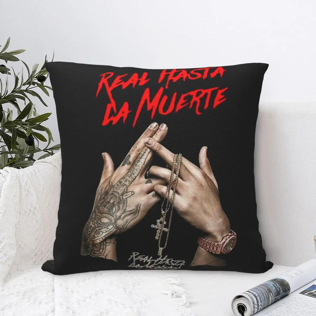 Anuel AA Kissenbezug Real Hasta La Muerte Morden Kissenbezug Weicher Grafik-Kissenbezug Kissenbezüge für Wohnzimmerstuhl