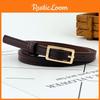 Leather Pu Minimalist Waist Belt For Women With Rectangular Design Buckle
