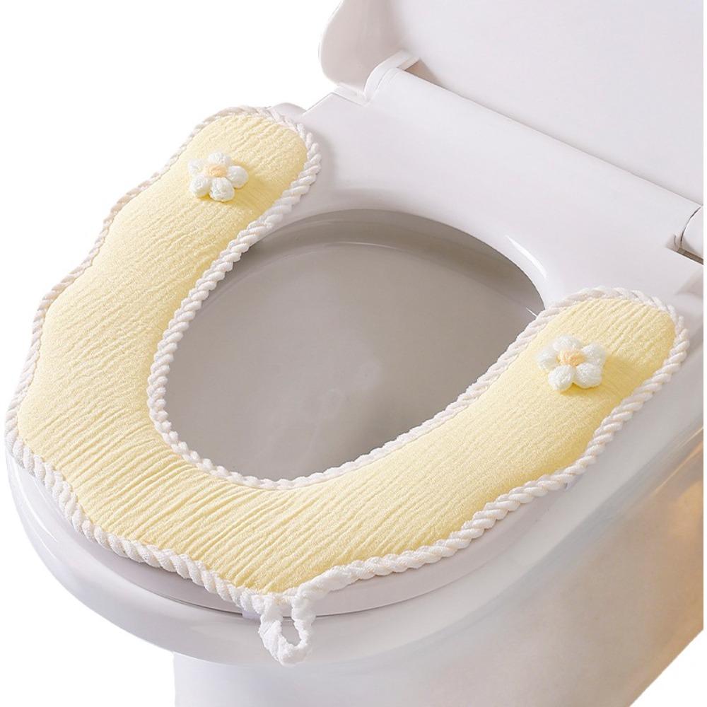 Breathable Toilet Seat Cover U-Shaped Toilet Seat Cushion Potty Mat Bathroom жёлтый