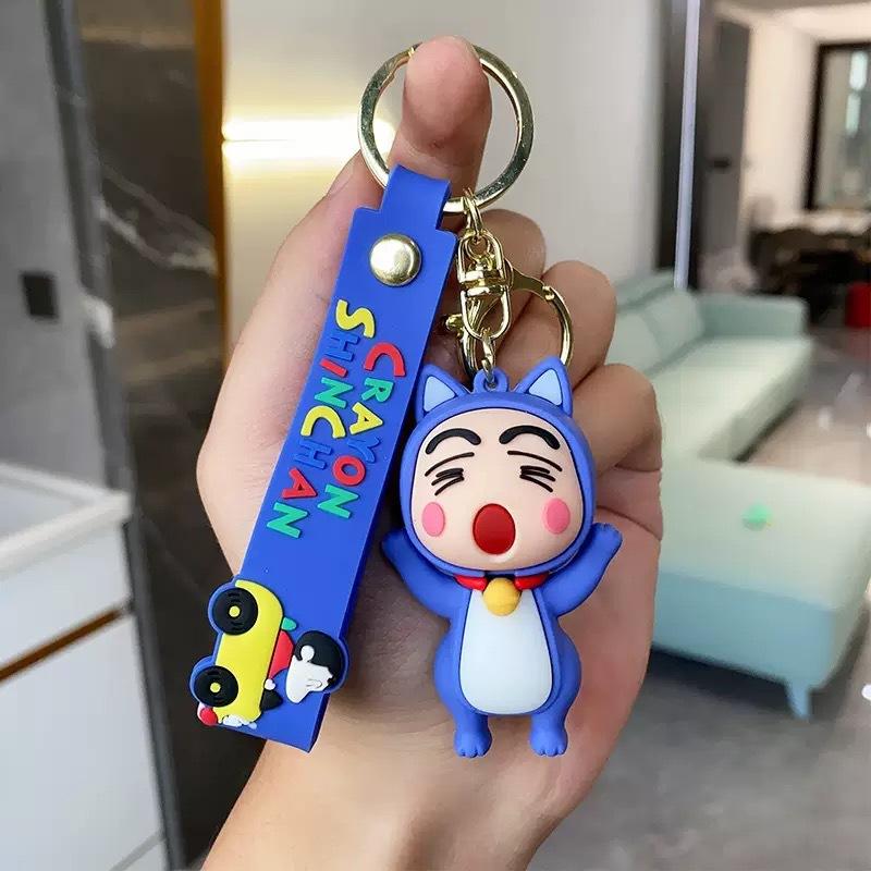 Cartoon Q-version Fun Soft Silicone Keychain Pendant Couple Creative Jewelry Bag Pendant Keychain Gift for Girlfriend's Birthday