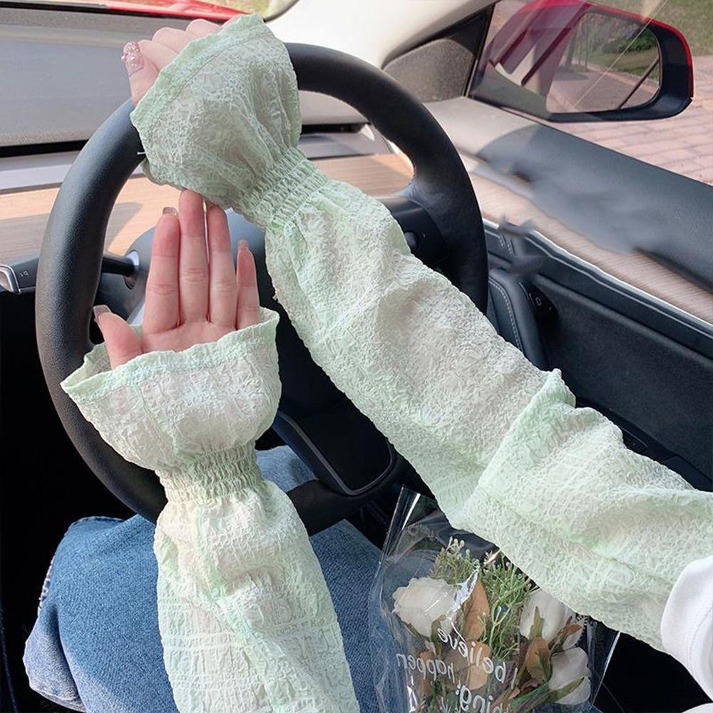 Color Driving Long Sleeves Bubble Cooling Sleeves Chiffon Sleeve Sunscreen Sleeves Arm Sleeves