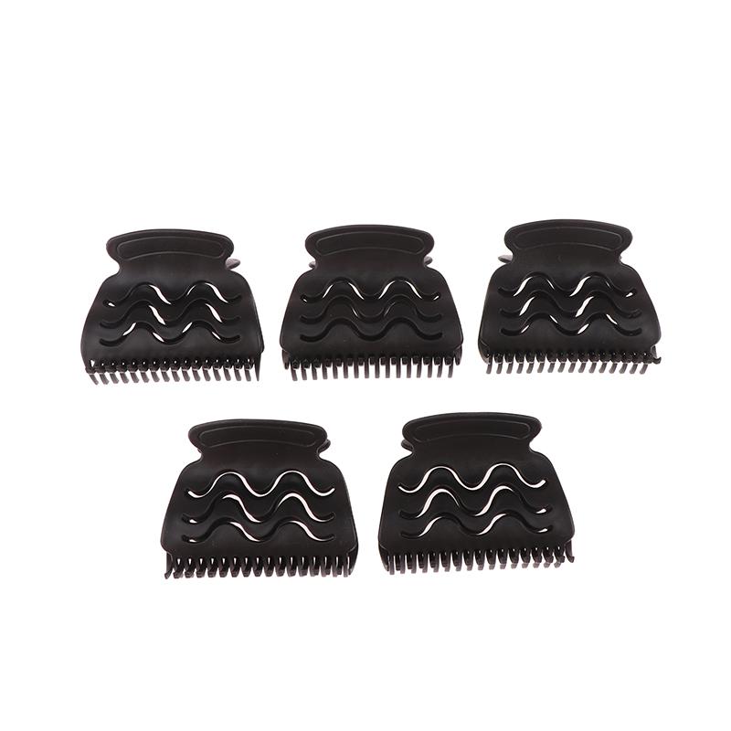 

5 шт. салонный роликовый зажим для укладки волос равномерно завитой супер завивкой волос изоляционный зажим чёрный
