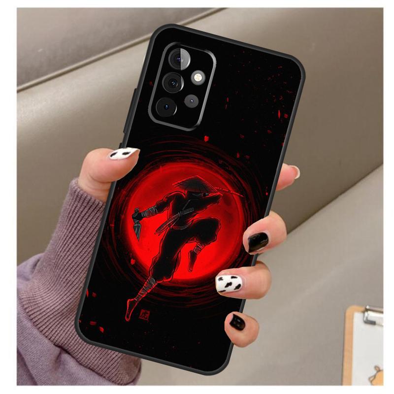 Japan Ninja Samurai Red Sun Case For Samsung Galaxy A33 A13 A53 A34 A54 A14 A15 A16 A26 A36 A56 A12 A32 A52 A06 A35 A55