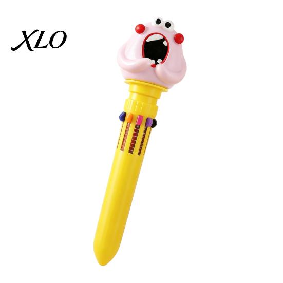 Lightweight Pens for Daily Use 10 in 1 Cartoon Ballpoint Pen, Multicolor Press Retractable Pens, Students Smooth Writing Stationery Supplies