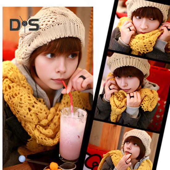 Women Fall Winter Hat Knitted Bonnet Solid Color Elastic Twisted Texture Keep Warm Beret Photo Prop Cap for Outdoor Activities Travel Cycling