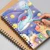 Vintage Loose Leaf Notebook, Watercolor Drawing Book, Multipurpose Scrapbooking Journal, Ideal for Thanksgiving/Christmas Gift.