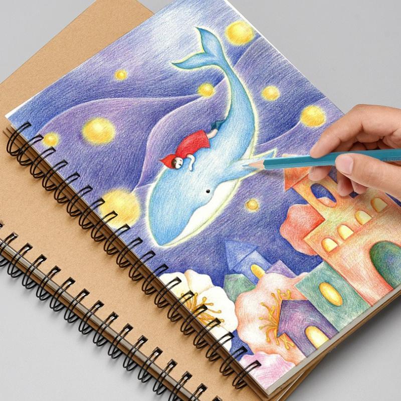 Vintage Loose Leaf Notebook, Watercolor Drawing Book, Multipurpose Scrapbooking Journal, Ideal for Thanksgiving/Christmas Gift.