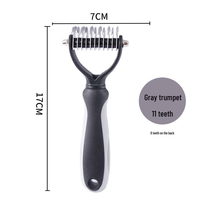 Double-Sided Stainless Steel Pet Detangling Grooming Comb