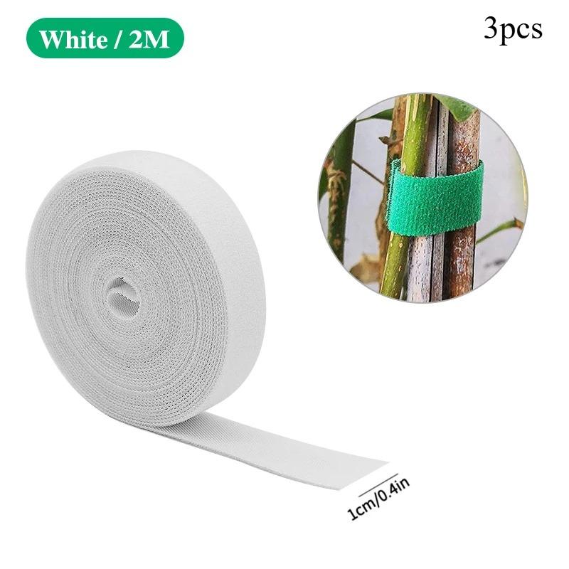3 Rolls Green Garden Twine Plant Ties Nylon Plant Bandage 2 Meters Garden Hook Loop Bamboo Cane Wrap Support Garden Accessories