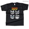 Mens Cotton Wicked Cats Graphic High Quality T Shirt Street Casual Style Tee for Men and Women