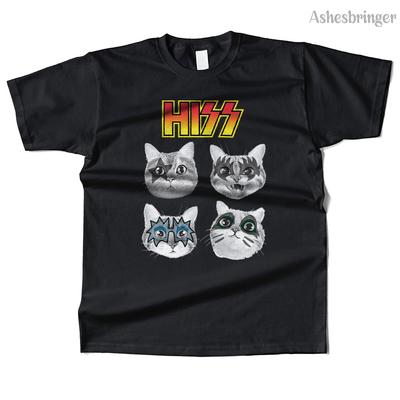Mens Cotton Wicked Cats Graphic High Quality T Shirt Street Casual Style Tee for Men and Women