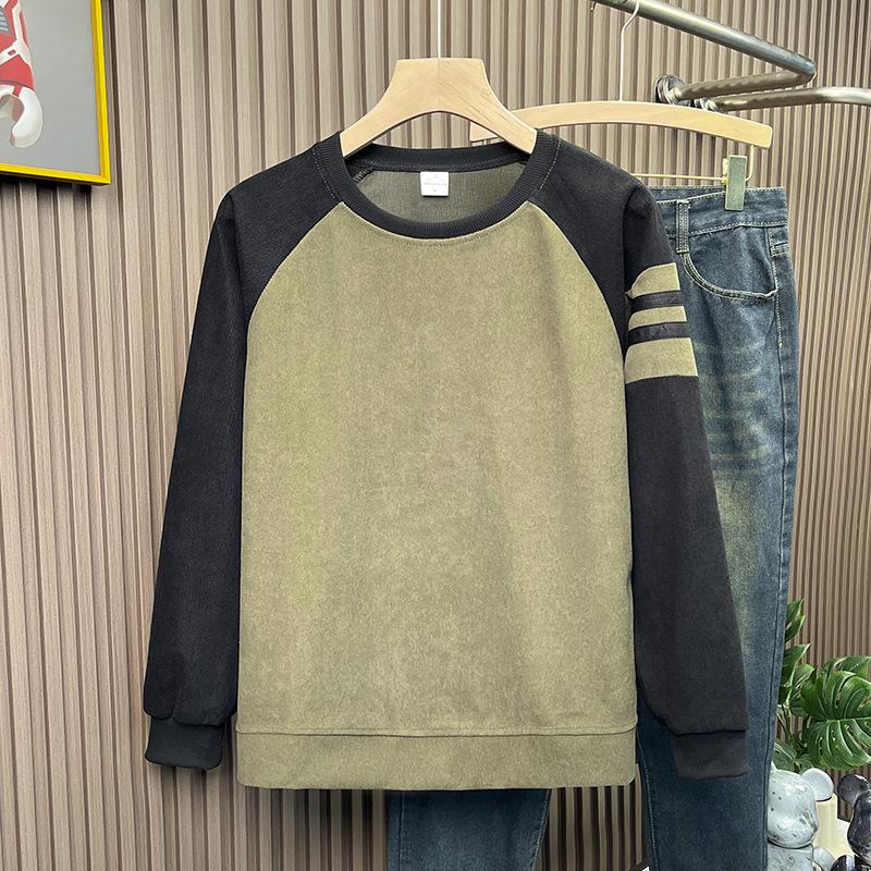 Lazy Wind Men s 2025 Men s New Waffle Crew Neck Pullover Long Sleeve T-Shirt Sweater Textured Bottom Shirt M