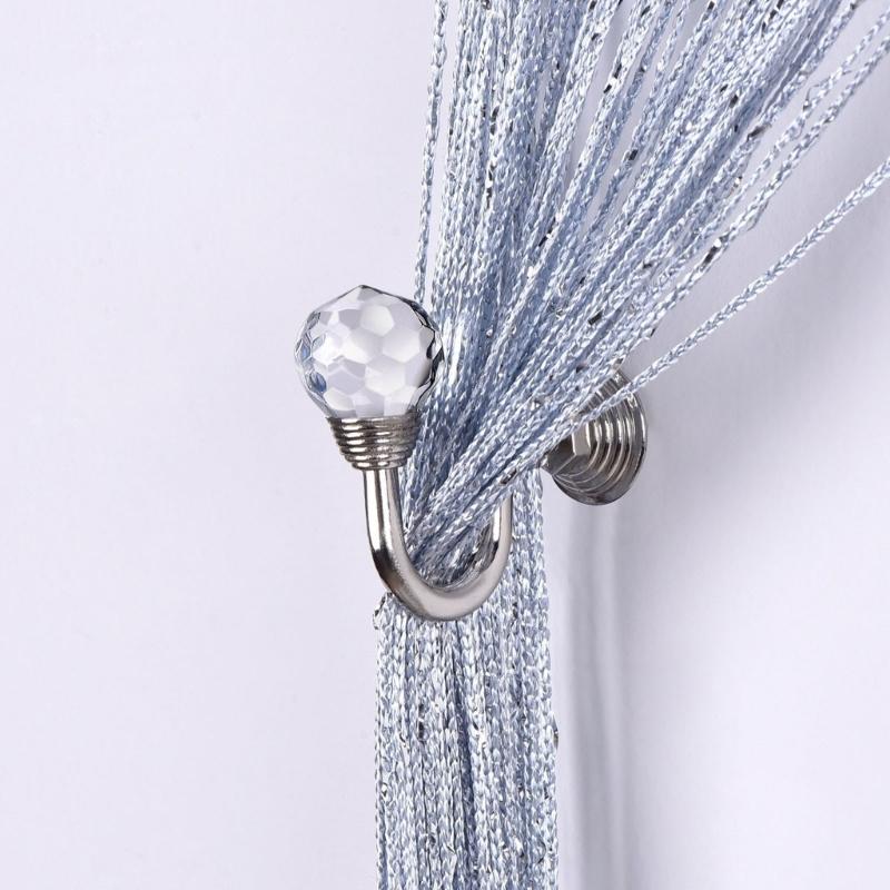 2Pcs U-shaped Curtain Hook Window Hanging Tassel Holdback Metal Curtain Holder